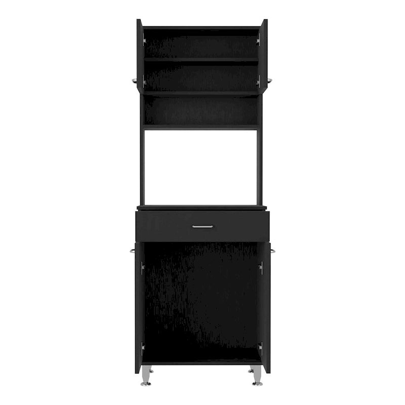 Zweitüriger Küchenschrank – Schwarze Wenge-Oberfläche