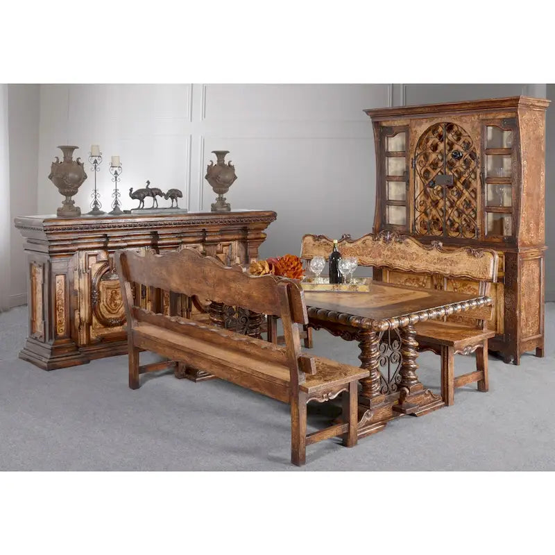 Großes Sideboard – handbemaltes Massivholz, 97,5 B x 48 H