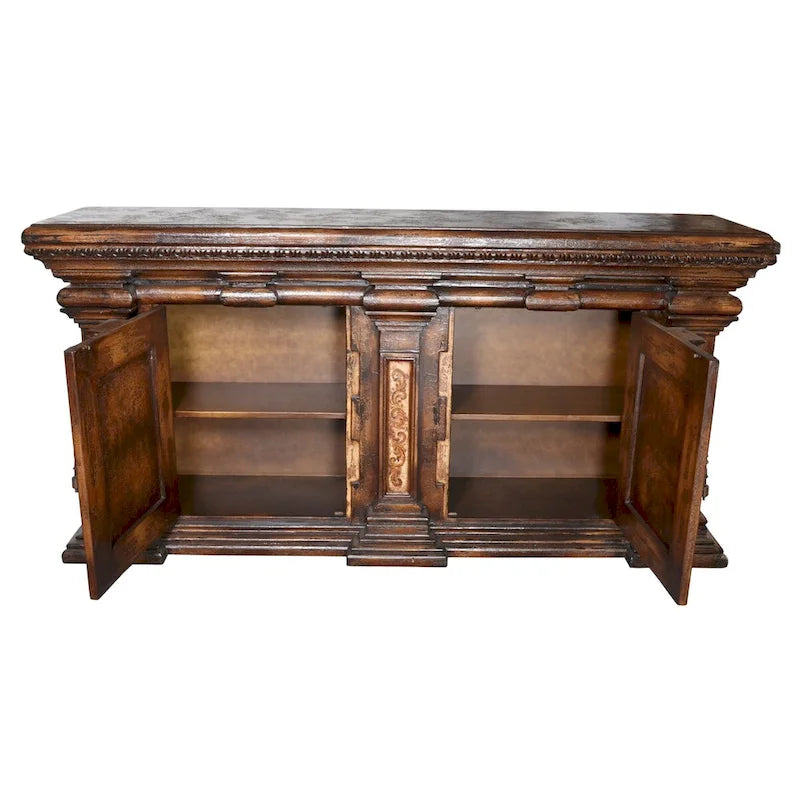 Grand Sideboard - Hand-Painted Solid Wood, 97.5W x 48H