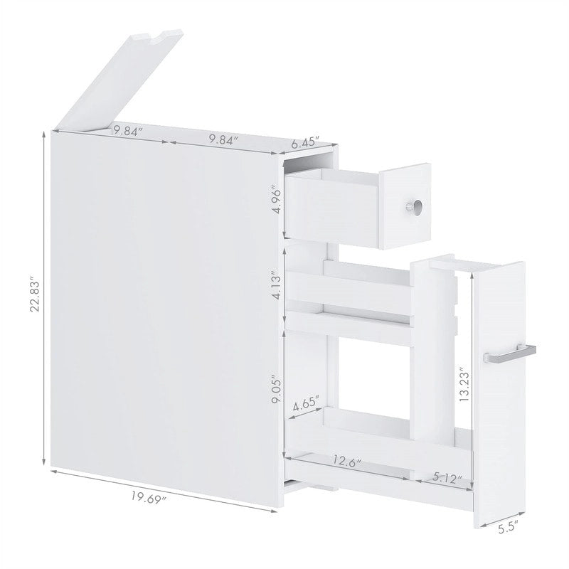 Schlanker Badezimmerschrank - 19,69T x 6,45B x 22,83H