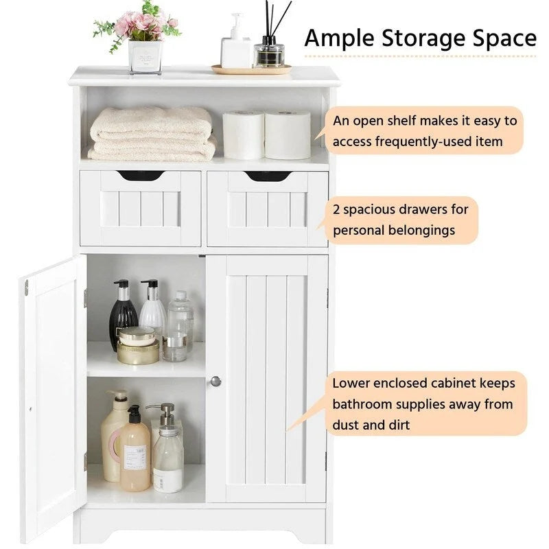 Badezimmerschrank mit 2 Schubladen – 12T x 24B x 41H